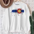 コロラド州旗バッファローtシャツ 美しいネイティブコロラドtシャツ スウェットシャツ 年配の女性への贈り物