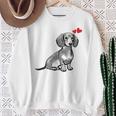 ダックスフンド かわいいダックスプリント 愛犬家グッズ Dachshund スウェットシャツ 年配の女性への贈り物
