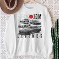 バックプリント ディストレス Jdm レジェンド レースカー 日本国旗 ギフト スウェットシャツ 年配の女性への贈り物