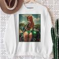 バックプリントtシャツ セクシーな赤毛ピンナップガール&バイク スウェットシャツ 年配の女性への贈り物