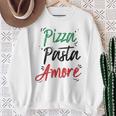 ピザ パスタ アモーレ イタリア製 スウェットシャツ 年配の女性への贈り物