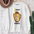 モンキーtシャツ 「チーキーモンキー」 スウェットシャツ 年配の女性への贈り物