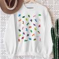 恐竜 Dinosaur パターン スウェットシャツ 年配の女性への贈り物