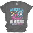 Baseball Or Bows Big Brother Loves You Gender Pink Or Blue Unisex Jersey T-Shirt Baseball Or Bows Big Brother Loves You Gender Pink Or Blue Unisex Jersey T-Shirt
