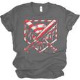 Baseball Candy Cane Christmas Baseball Ice Cream Drip Boys Unisex Jersey T-Shirt