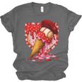Baseball Heart Valentine Baseball Ice Cream Drip Boys Girls Unisex Jersey T-Shirt