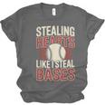 Stealing Hearts Like I Steal Bases Baseball Valentine Retro Unisex Jersey T-Shirt Stealing Hearts Like I Steal Bases Baseball Valentine Retro Unisex Jersey T-Shirt