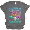 I Survived 100 Days Of School Baseball Drip Unisex Jersey T-Shirt I Survived 100 Days Of School Baseball Drip Unisex Jersey T-Shirt