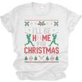 I’Ll Be Home For Christmas Baseball Ugly Sweater Art Unisex Jersey T-Shirt