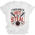 I Teach Kids To Hit And Steal Baseball Softball Coach Premium Tri-Blend Unisex Jersey T-Shirt I Teach Kids To Hit And Steal Baseball Softball Coach Premium Tri-Blend Unisex Jersey T-Shirt