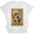 Vintage Japanese Ukiyo-e Baseball Cat Batting Unisex Jersey T-Shirt