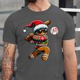 67 Gingerbread Man Playing Baseball Christmas 6 7 Meme Unisex Jersey T-Shirt