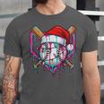 Baseball Christmas Santa Hat Baseball Christmas Drip Unisex Jersey T-Shirt