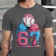 Baseball Ice Cream Drip Six Seven Gen Alpha Meme 67 Unisex Jersey T-Shirt