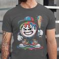 Baseball Mascot Attitude Graffiti Splash Bat Cap Unisex Jersey T-Shirt Baseball Mascot Attitude Graffiti Splash Bat Cap Unisex Jersey T-Shirt