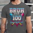 Bruh It's My 100 Days Of School Baseball Ice Cream Drip Boys Unisex Jersey T-Shirt