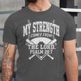 Christian Baseball My Strength Comes From The Lord Baseball Unisex Jersey T-Shirt