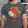 Happy Valentine’s Basketball Football Valentine Baseball Unisex Jersey T-Shirt