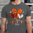 Happy Valentines Day Basketball Baseball Football Boys Unisex Jersey T-Shirt Happy Valentines Day Basketball Baseball Football Boys Unisex Jersey T-Shirt