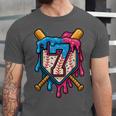 HUGvyn 7th Birthday Baseball Ice Cream Drip Number 7 Kid Boy Unisex Jersey T-Shirt