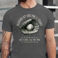 Kids Blessed By God For 5 Years Old Baseball 5th Birthday Unisex Jersey T-Shirt