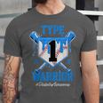 T1D Warrior Baseball Drip Diabetes Awareness Blue Ribbon Unisex Jersey T-Shirt