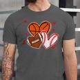 Valentines Baseball Basketball Football Heart Boy Men Unisex Jersey T-Shirt Valentines Baseball Basketball Football Heart Boy Men Unisex Jersey T-Shirt