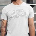 I'd Rather Be Playing Baseball Player Coach Fan Game Day Tee Premium Tri-Blend Unisex Jersey T-Shirt I'd Rather Be Playing Baseball Player Coach Fan Game Day Tee Premium Tri-Blend Unisex Jersey T-Shirt