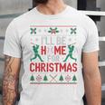 I’Ll Be Home For Christmas Baseball Ugly Sweater Art Unisex Jersey T-Shirt