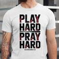 Play Hard Pray Hard Youth Boy Christian Baseball Jesus Unisex Jersey T-Shirt Play Hard Pray Hard Youth Boy Christian Baseball Jesus Unisex Jersey T-Shirt