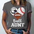 Ball Aunt Heart Football Baseball Hockey Game Day Unisex Jersey T-Shirt