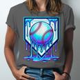 Baseball Drip Ice Cream Blue Glow Melt Ball Graphic Unisex Jersey T-Shirt Baseball Drip Ice Cream Blue Glow Melt Ball Graphic Unisex Jersey T-Shirt