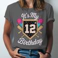 It's My 12th Birthday Baseball Fan Celebration Unisex Jersey T-Shirt