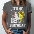 It's My 12th Birthday Baseball Softball Heart 12 Year Old Unisex Jersey T-Shirt It's My 12th Birthday Baseball Softball Heart 12 Year Old Unisex Jersey T-Shirt