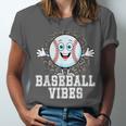 Leopard Baseball Vibes Game Day Softball Life Mom Unisex Jersey T-Shirt