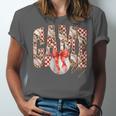 Leopard Checkered Game Day Baseball Coquette Bow Women Girls Unisex Jersey T-Shirt Leopard Checkered Game Day Baseball Coquette Bow Women Girls Unisex Jersey T-Shirt