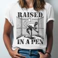 Raised In a Pen Baseball Pitcher Saying Bullpen Unisex Jersey T-Shirt