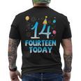14歳今日私にお誕生日おめでとう彼彼女の息子娘 メンズTシャツ バックプリント
