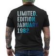 1982年1月 1982年誕生日1982年限定版 メンズTシャツ バックプリント