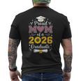 2026年卒業生シニアヒマワリヒョウの心臓の誇り高き母 メンズTシャツ バックプリント