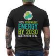 2030年までにグリーンニューディールの再生可能エネルギー 長袖tシャツ メンズTシャツ バックプリント