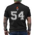 54 番 バスケットボールスタイル ヴィンテージホワイト メンズTシャツ バックプリント