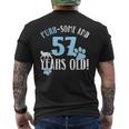 57歳の誕生日 57歳 猫 ママ 猫好き 誕生日 メンズTシャツ バックプリント