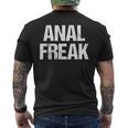 Anal Freak 面白い言葉 皮肉 かわいい クール アナルノベルティ メンズTシャツ バックプリント