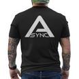 Async Backroom Pixels Research メンズTシャツ バックプリント