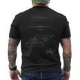 B-2Pirittealth Bomber Tech ドローイング 軍用飛行機 メンズTシャツ バックプリント