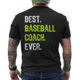 Best Baseball Coach Ever メンズTシャツ バックプリント