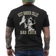 Best Dog Dad Ever ヴィンテージ 面白い かわいい ボーダーコリー 犬 メンズTシャツ バックプリント