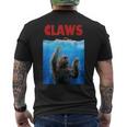 Beware Of Claws 面白いナマケモノ シャーク 映画 パロディ メンズTシャツ バックプリント