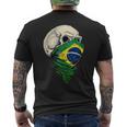 Brasil Brasil Brasil Flagkull In Mangas Camiseta Hombre Estampado Espalda
